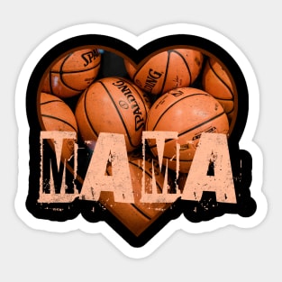 Basketball Mama with Heart image Sticker